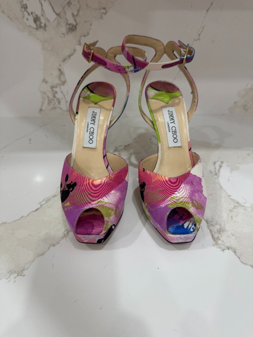Jimmy Choo Peep Toe Heel with ankle strap